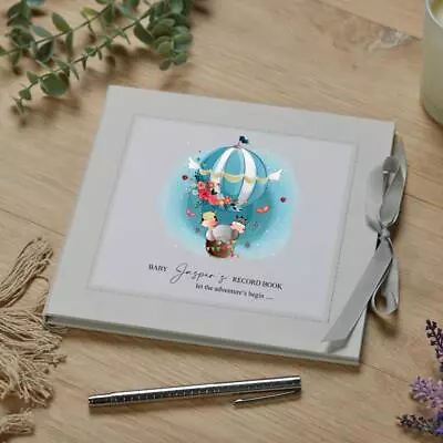 Personalised Baby Keepsake Memories Record Book With Balloon WID-8 • £19.99