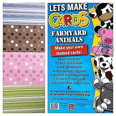 £4.99 • Buy Complete CHILDRENS Lets Make Cards  Kit, Very Easy Cut & Create Decoupage