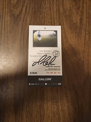 Mario Lemieux Autographed 2004 Mellon Celebrity Invitational Golf Pass • $59.95