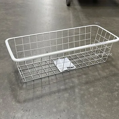 Ikea JONAXEL Wire Basket White 9 7/8x20 1/8x5 7/8   NEW • £24.09