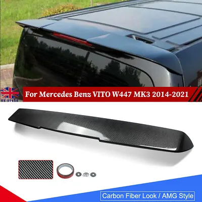 For Mercedes Benz VITO W447 MK3 2014-2021 Carbon AMG Look Rear Trunk Spoiler Lip • £70.99
