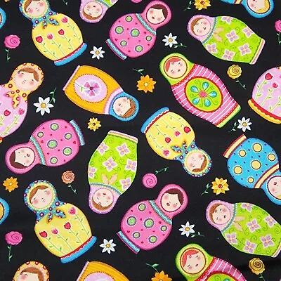 Kate Honovarvar Timeless Treasures Fabric Russian Nesting Dolls Matryoshka BTY • $22