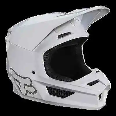 Fox Racing Adult Helmet V1 PLAIC White • $119.99