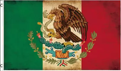 3x5 Vintage Mexico Mexican Flag Banner Eagle Crest Tea Stained Flag 100d • $12.88