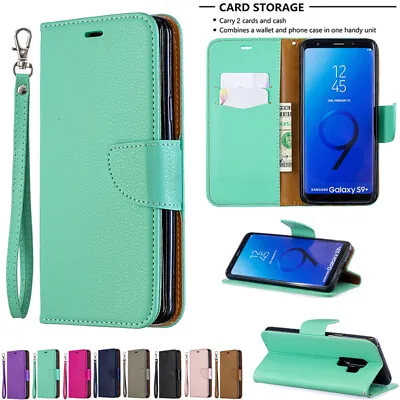 Strap Magnet Leather Flip Card Phone Case Cover For Samsung Galaxy S9+ S10+ S10e • $14.86