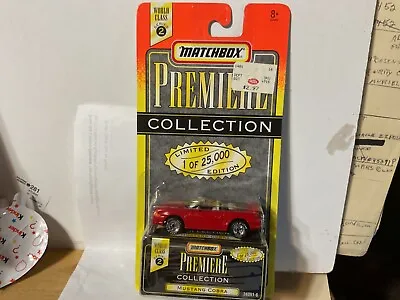 Matchbox Premiere Collection The Series 2 Mustang Cobra It’s Color Is Red 1995. • $5.95