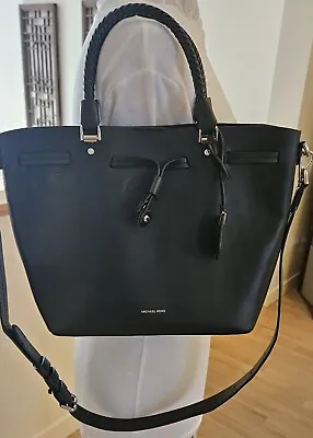 Michael Kors Black Double Handle Crossbody Purse Handbag Tote ExcellentCondition • $79.99