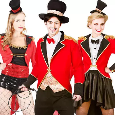 Circus Lion Tamer Ringmaster Adult Fancy Dress Mens Ladies Womens Costume Outfit • £12.99