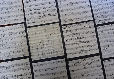 40 Sheets ORIGAMI Paper  Genuine Random Music Sheets 12x12cm VINTAGE • £7.50