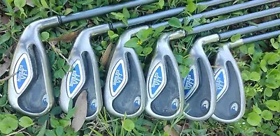 Callaway Hawk Eye VFT Iron Set 6-PW-SW Graphite Ladies Gem 55 Shafts Golf Clubs • $221.43