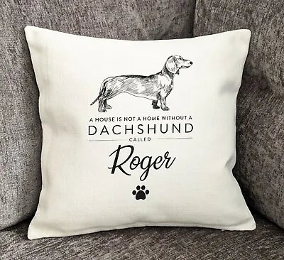 Personalised Dachshund Cushion - Sausage Dog Gift - Dog Cushion - Dog Bed • £20.99