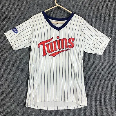 VTG Minnesota Twins Shirt Mens Large White Kent Hrbek 4 MLB Baseball Reetro 90s • $23.15