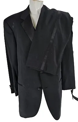 3697 Hugo Boss Mens Vintage Black Wool Baker Jazz Three Piece Tuxedo 42R • $79.99