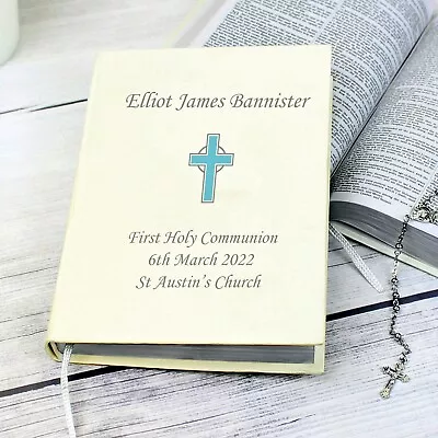 Holy Bible King James Version Personalised Gift Boys 1st Holy Communion • £24.99