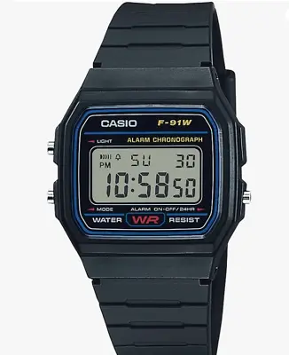 Casio Watch Collection Domestic Genuine Product F-91W-1JH Men's Black Blue New • $60.18