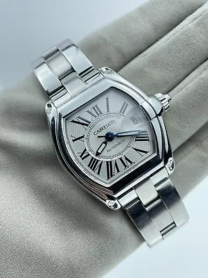 $2150 • Buy CARTIER Roadster W62025V3 Date Silver Dial Automatic Men's Unisex Watch Only