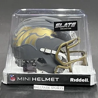Denver Broncos Slate Collection Mini Helmet Riddell NFL Speed Brand New! • $38.69