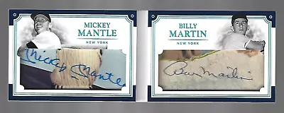 Mickey Mantle Billy Martin 2017 National Treasures Dual Cuts Autographs Auto 5/5 • $4999.99