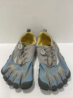 Vibram Shoes Womens  8.0-8.5 EU 39 Gray/Blue Five Finger Barefoot Running W356 • $39.99
