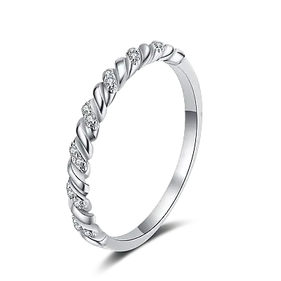 0.056CT D/VVS1 Moissanite Eternity 925 Sterling Silver Women Band Ring Size 5-9 • $17