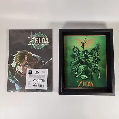 Legend Of Zelda Link 3D Lenticular Framed 10x8  Picture  & Tears Kingdom Poster • £8.95