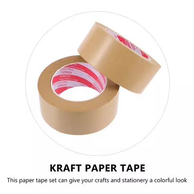  2 Pcs Kraft Paper Adhesive Tape Heavy Duty Magnetic Sealing • £41.99