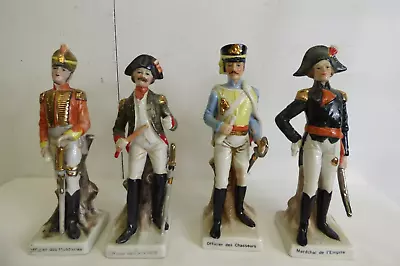 Vintage Set X 4 Porcelain French Military Officer Figures Soldier Cavalier • £19