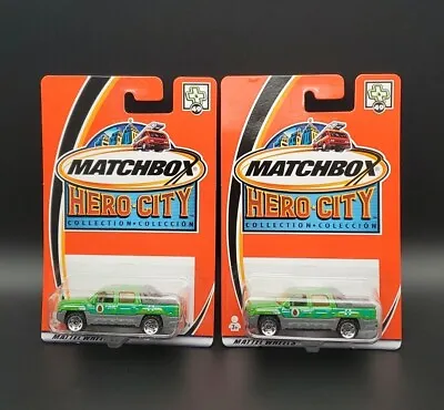 Matchbox Hero City Collection Chevrolet Avalanche #49 Green Lot Of 2 • $19.99