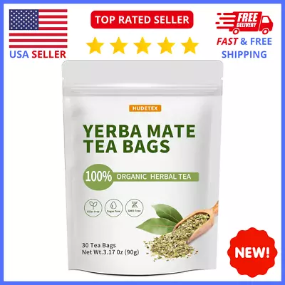 Yerba Mate Tea Bags Organic -Supports Cardiovascular & Digestive Systems 30ct • £11.47