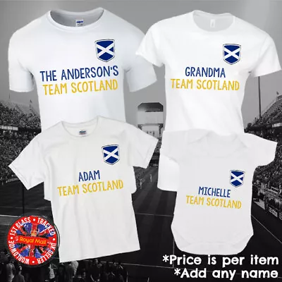 Team Scotland Personalised Euros World Cup Football Matching T-shirt Set • £9.99