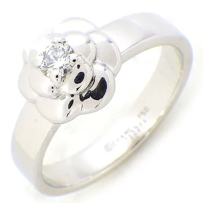 £961.35 • Buy CHANEL Ring Camellia Flower 1 Point Diamond 750(18K) White Gold US6.25