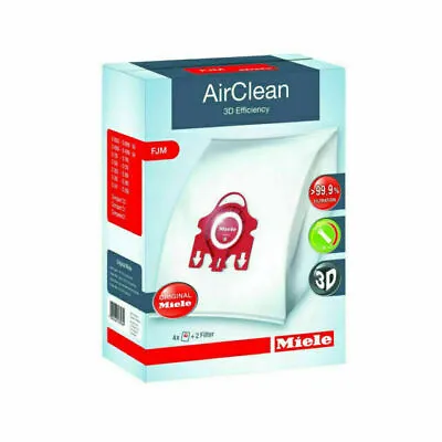 Miele AirClean 3D Efficiency Dust Bag Type FJM 4 Bags & 2 Filters • $21.50