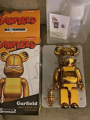 Medicom Garfield Gold Chrome 100% & 400% Bearbrick. Opened • $140