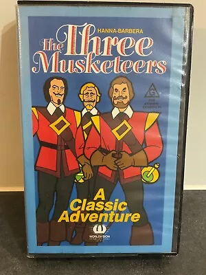 THE THREE MUSKETEERS VHS/PAL Hanna Barbera BIG BOX AUSTRALIAN MADE • $39.95
