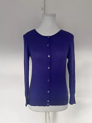 J.Crew 100% Cashmere Cardigan Women Xtra Small Purple Front Buttons ItemB • $59.95