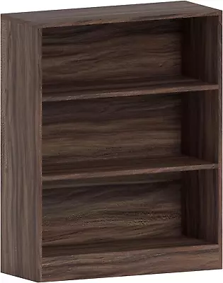 3 Tier Wooden Bookcase Cupboard Storage Shelf Living Room Cabinet With Shelves • £39.99