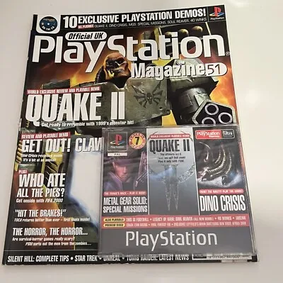 Official UK Playstation Magazine 1999 Issue 51 Complete With Demo Disc VGC Retro • £8.99