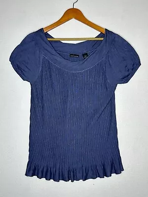 MODA International Blue Blouse Women's Size XL 100% Silk • $13.88