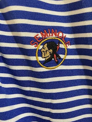 Polo Golf Ralph Lauren Shirt Mens Large Performance Blue Striped Seminole Golf • $39.99