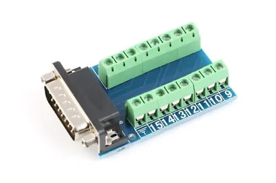 DB15 D-SUB VGA 15pin Male Adapter Jack Terminal PCB Board Double Row Connector • £6.79