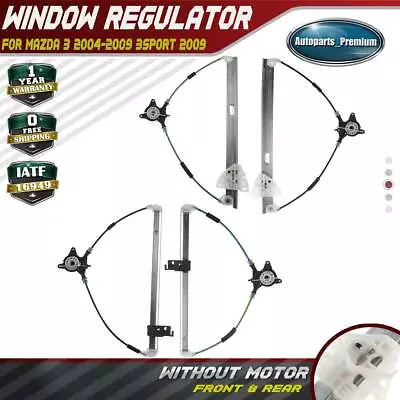 4 Power Window Regulator Without Motor For Mazda 3 2004-2009 3Sport Front & Rear • $108.98