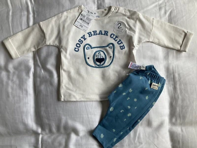£8 • Buy BNWT £12 Next Baby Boys Blue Bear Top Legging Set 0-3 Up To 3 Months Gift