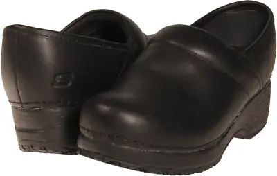 Skechers Work Clog SR Womens Clog Slip Resistant Black Leather US Size 8 • $39.60