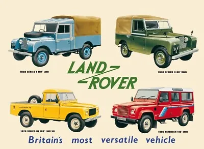 Land Rover Retro Metal Sign Vintage Style Plaque Man Cave Garage • £1.20