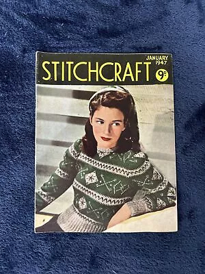 Rare Vintage Stitchcraft January 1947 Original Magazine Booklet Needlework • £5.99