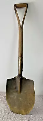 AMPCO 2 BRASS Non Sparking Round Point Shovel With Vintage Split Wood D Handle • $199.99