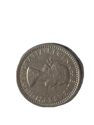 Elizabeth Ll  British Sixpence 6p Coin 1962.  • £100