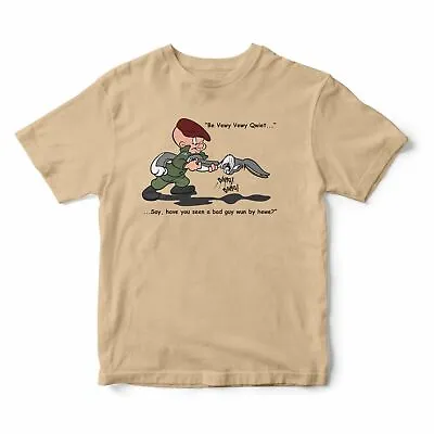 Fun Armed Forces Gift Airborne Paratrooper - For Fudd Sake Art By PIG T-Shirt • $25.25