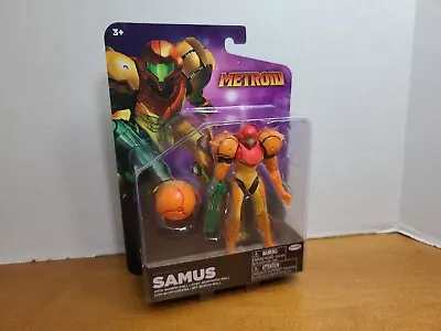 Metroid Samus W/ Morph Ball 4  Figure World Of Nintendo Jakks Pacific Toy • $24.95