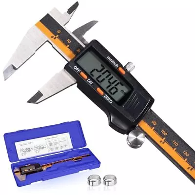  Digital Caliper 6 Inch Machinist Ruler Stainless Steel Calipers Measuring  • $30.05
